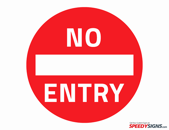 Free No Entry Printable Sign Template