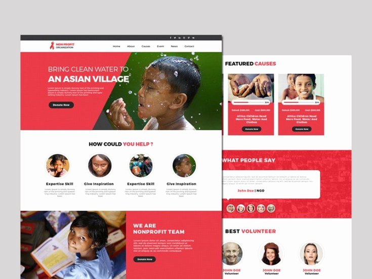 Free Non Profit Website Template Free Download