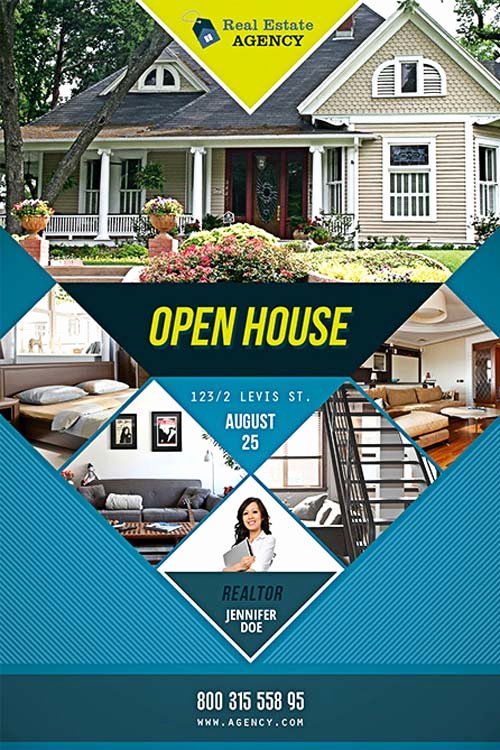 Free Open House Flyer Template Download Psd for Shop