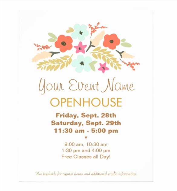 Free Open House Invitation Template Flyer Templ Free