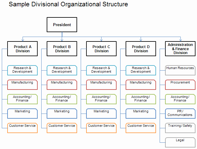 Free organizational Chart Template Pany organization
