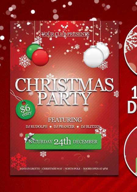 Free Party Flyer Template with Psd Set 3