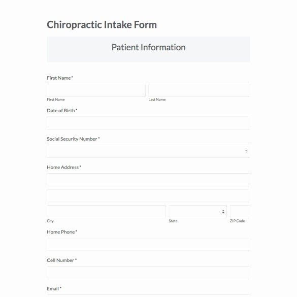 Free Patient Intake form Template Templates Data