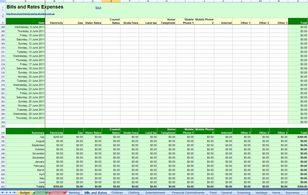 Free Personal Bud Spreadsheet Excel and Free Monthly