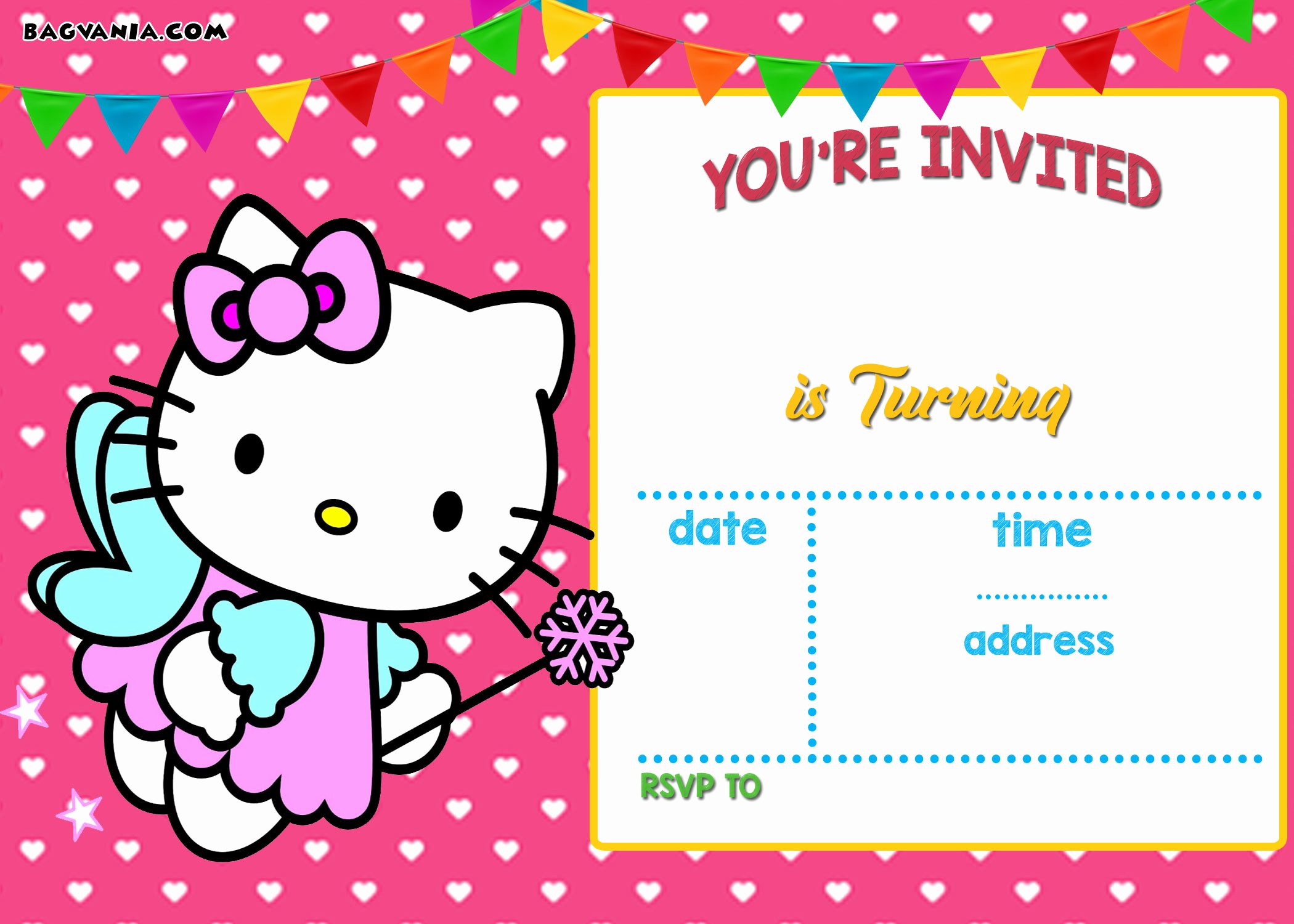 Free Personalized Hello Kitty Birthday Invitations