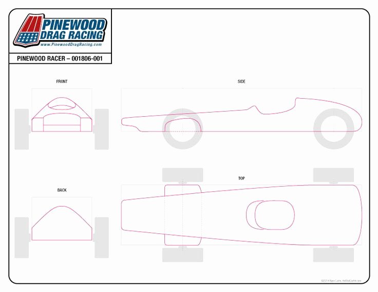 Free Pinewood Derby Template by Sin Customs