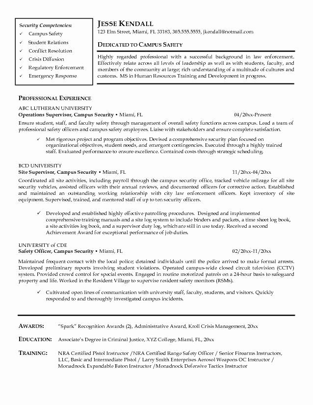 Free Police Ficer Resume Templates