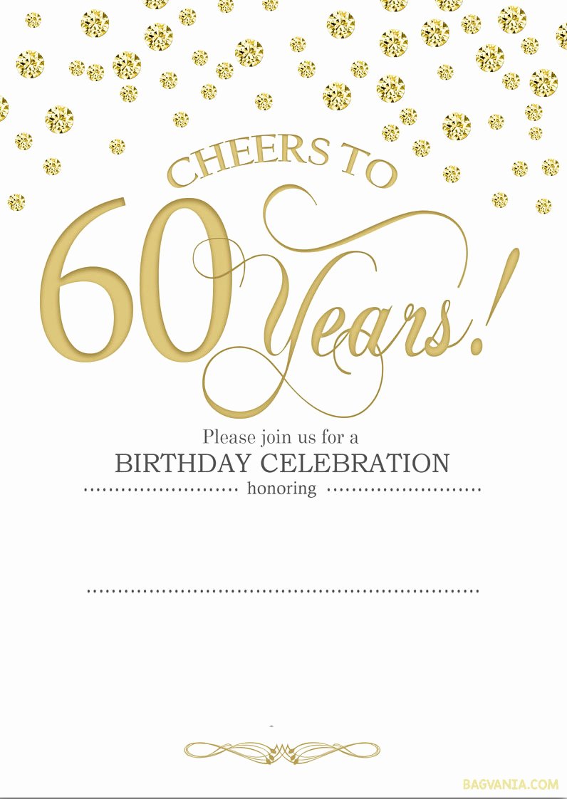 Free Printable 60th Birthday Invitations