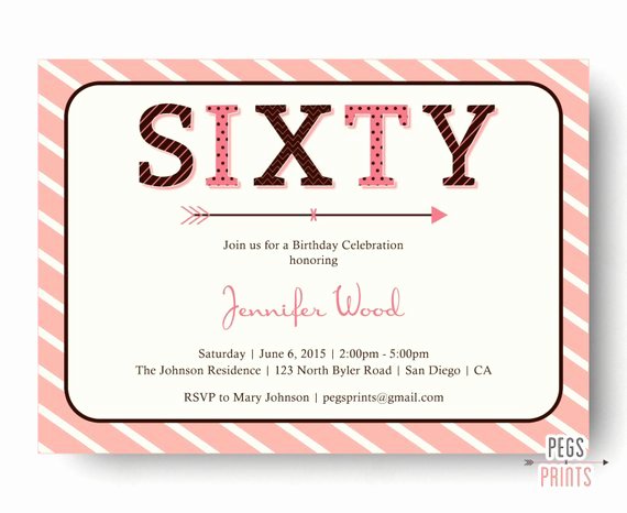 Free Printable 60th Birthday Party Invitation