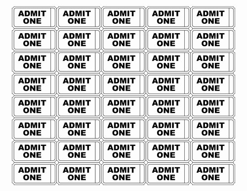 Free Printable Admit E Ticket Templates Blank
