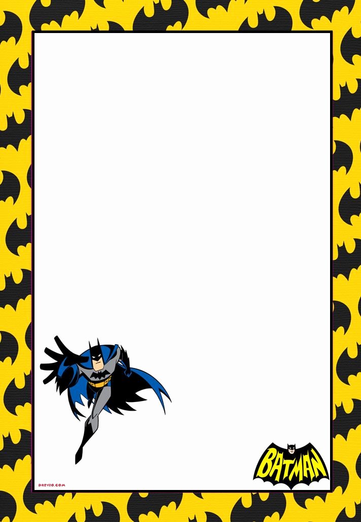Free Printable Batman forever Invitation Template