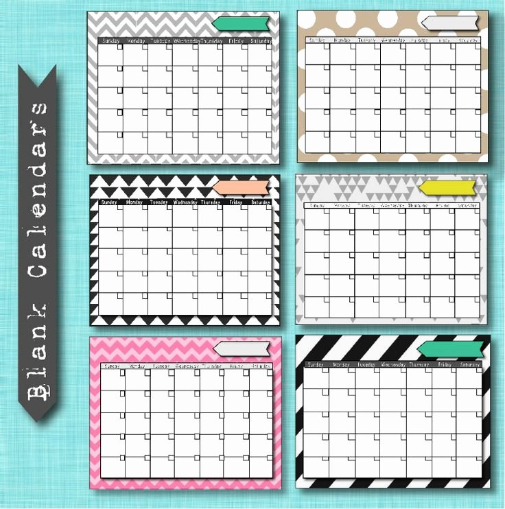 Free Printable Blank Calendar Templates