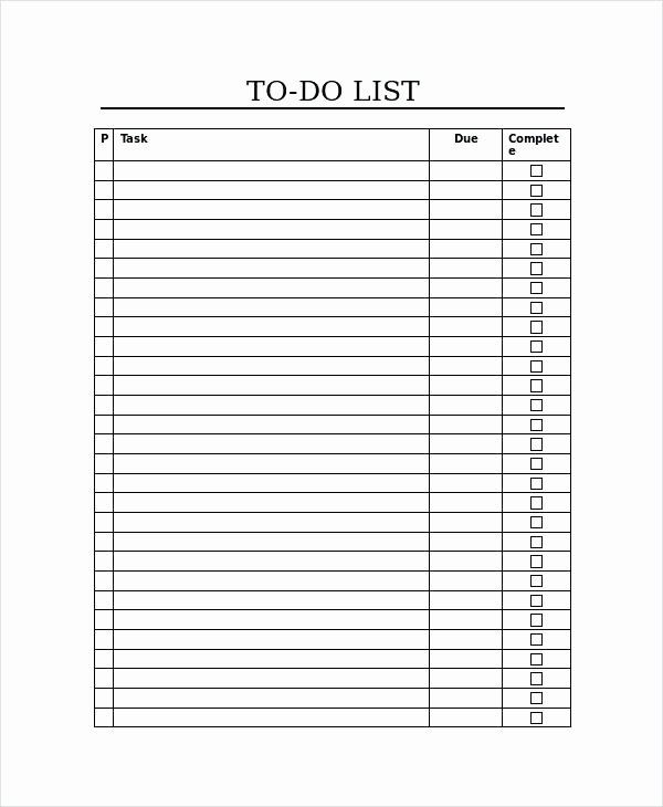 Free Printable Blank Checklist Template – Flybymedia