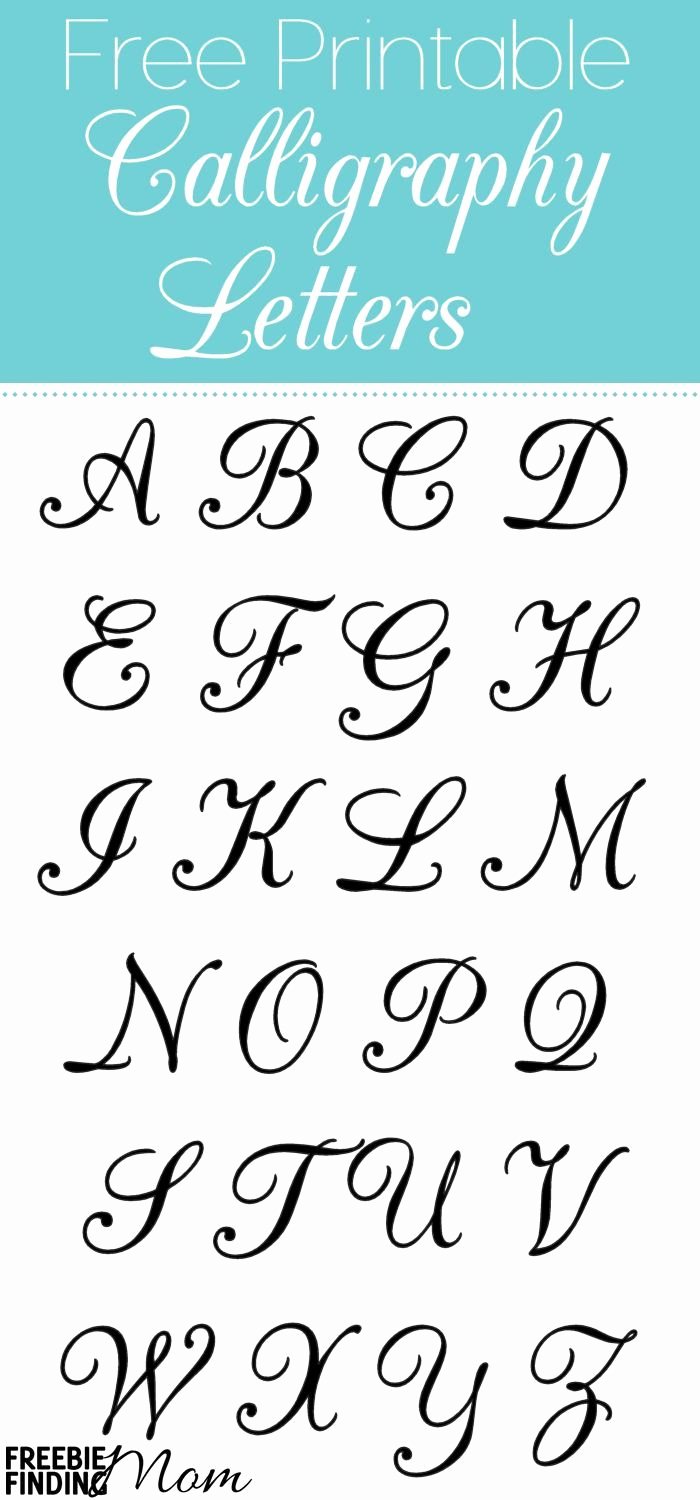 Free Printable Calligraphy Letters