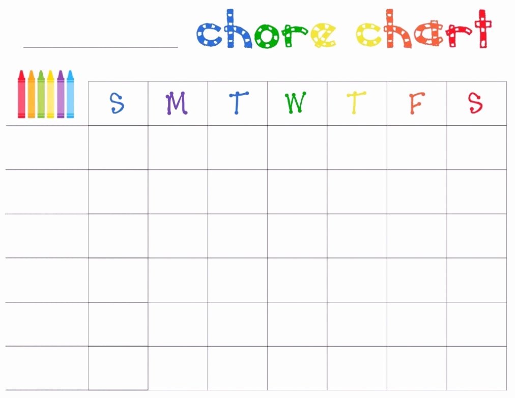 Free Printable Chore Charts Template