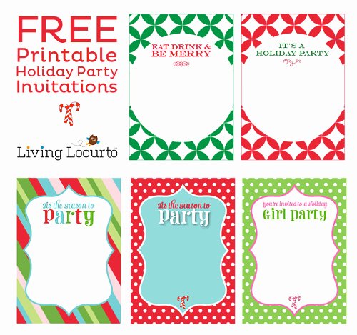 Free Printable Christmas Invitation Templates – Happy