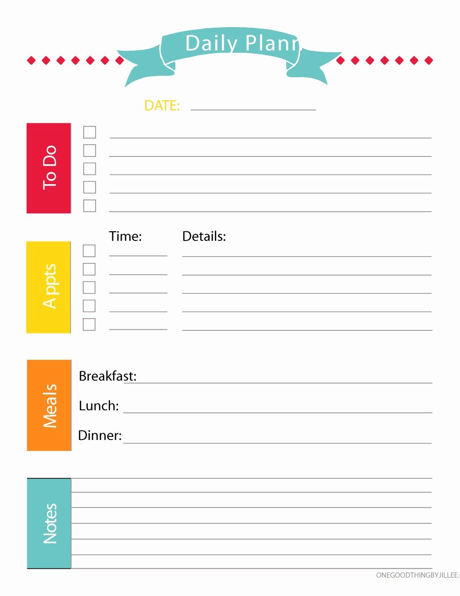 Free Printable Daily Planner for 2018