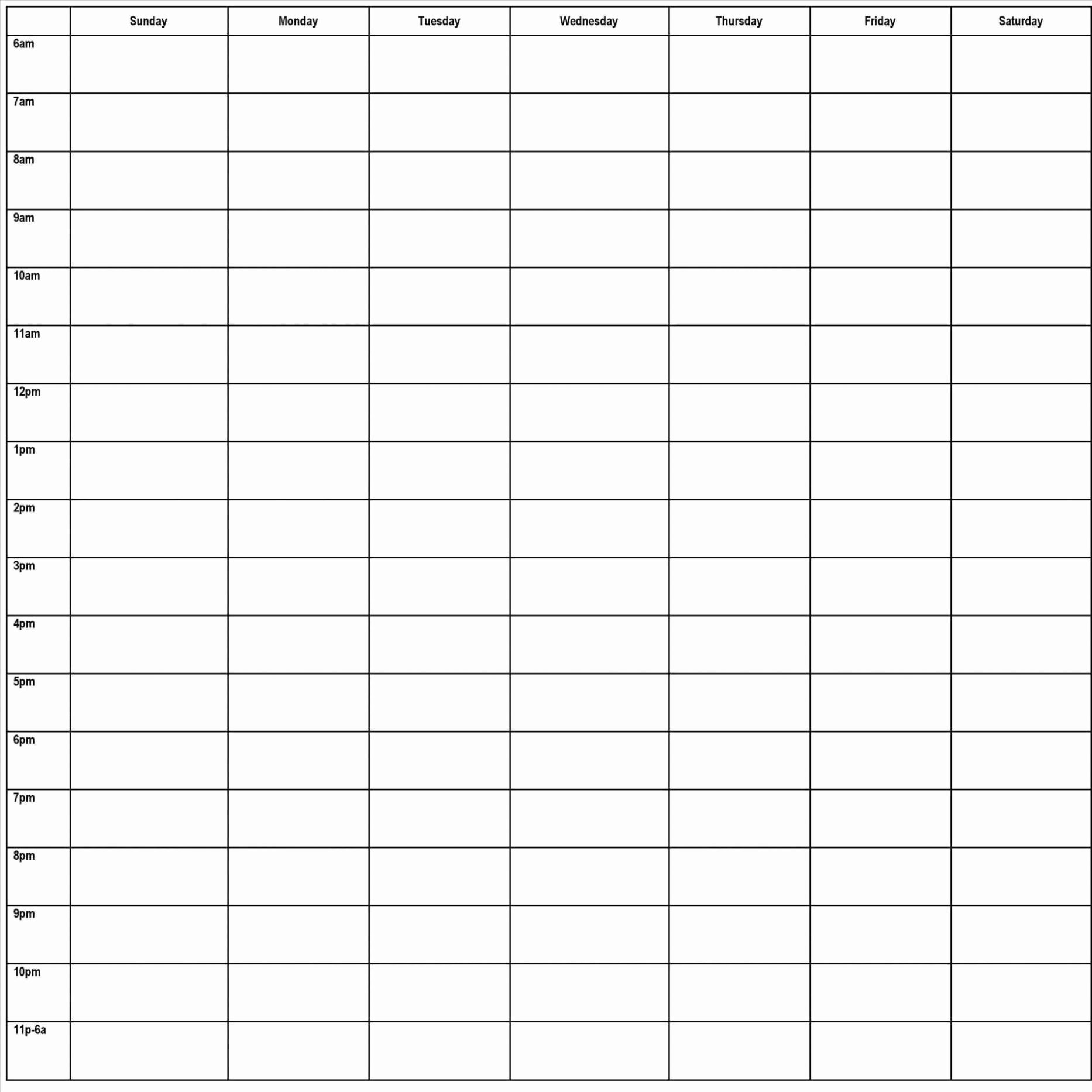Free Printable Daily Schedule Template