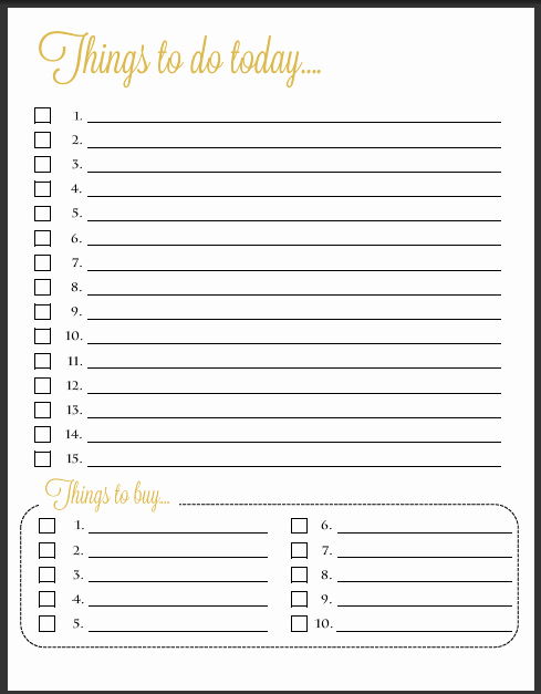 Free Printable Daily to Do List Template for Personal Use