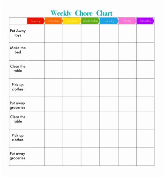 Free Printable Daily Weekly Monthly Chore Chart Template