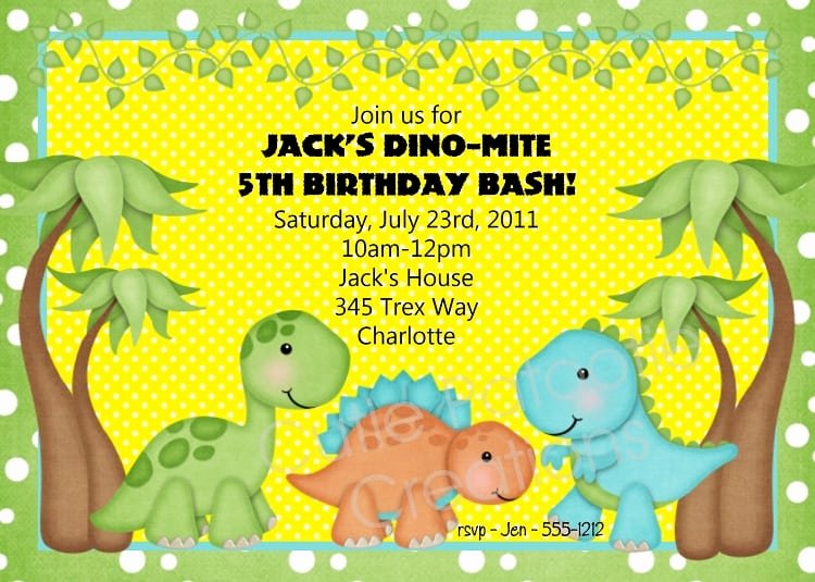 Free Printable Dinosaur Baby Shower Invitation