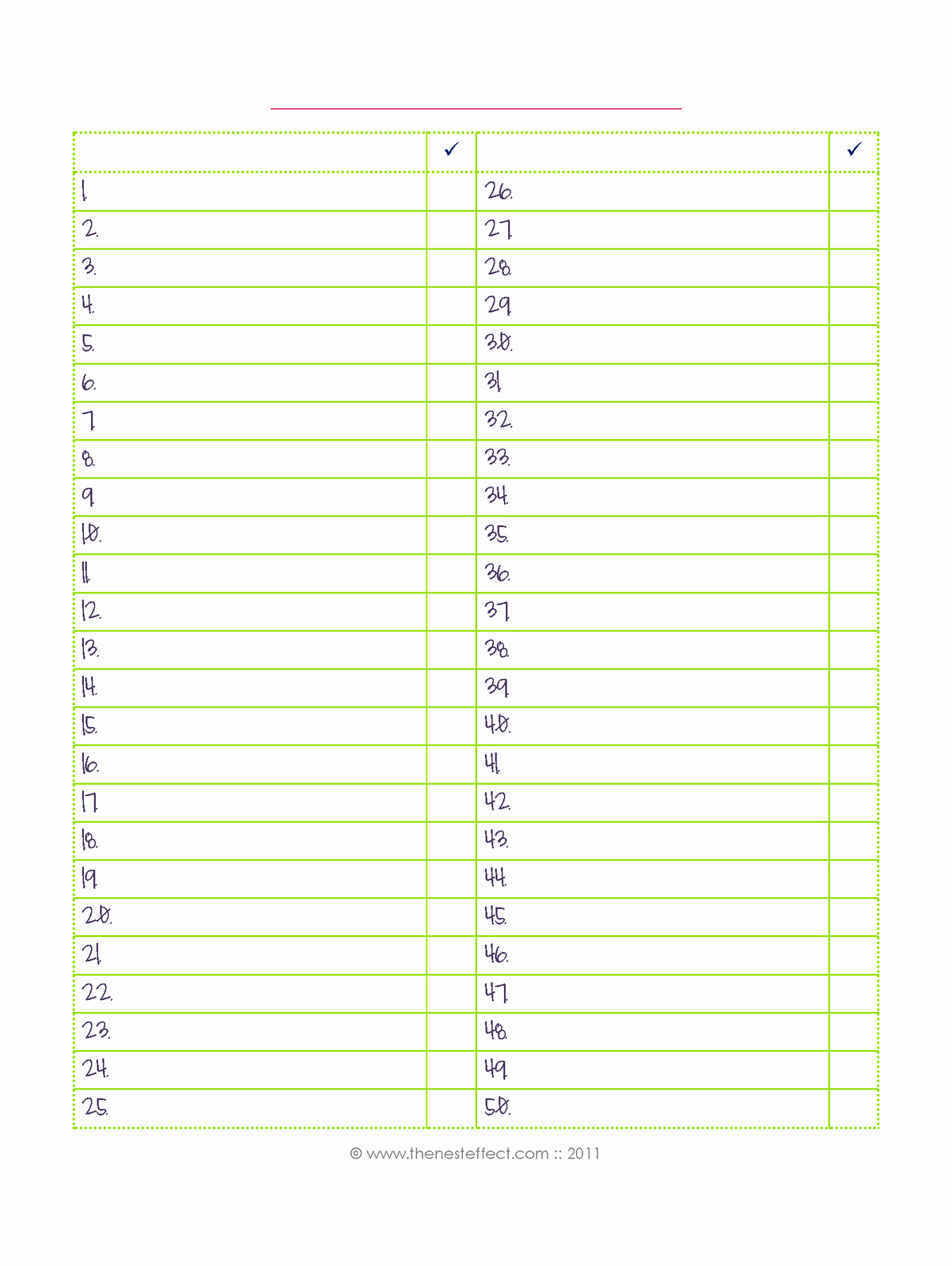 check off list of states