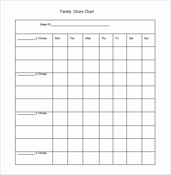Free Printable Family Chore Charts