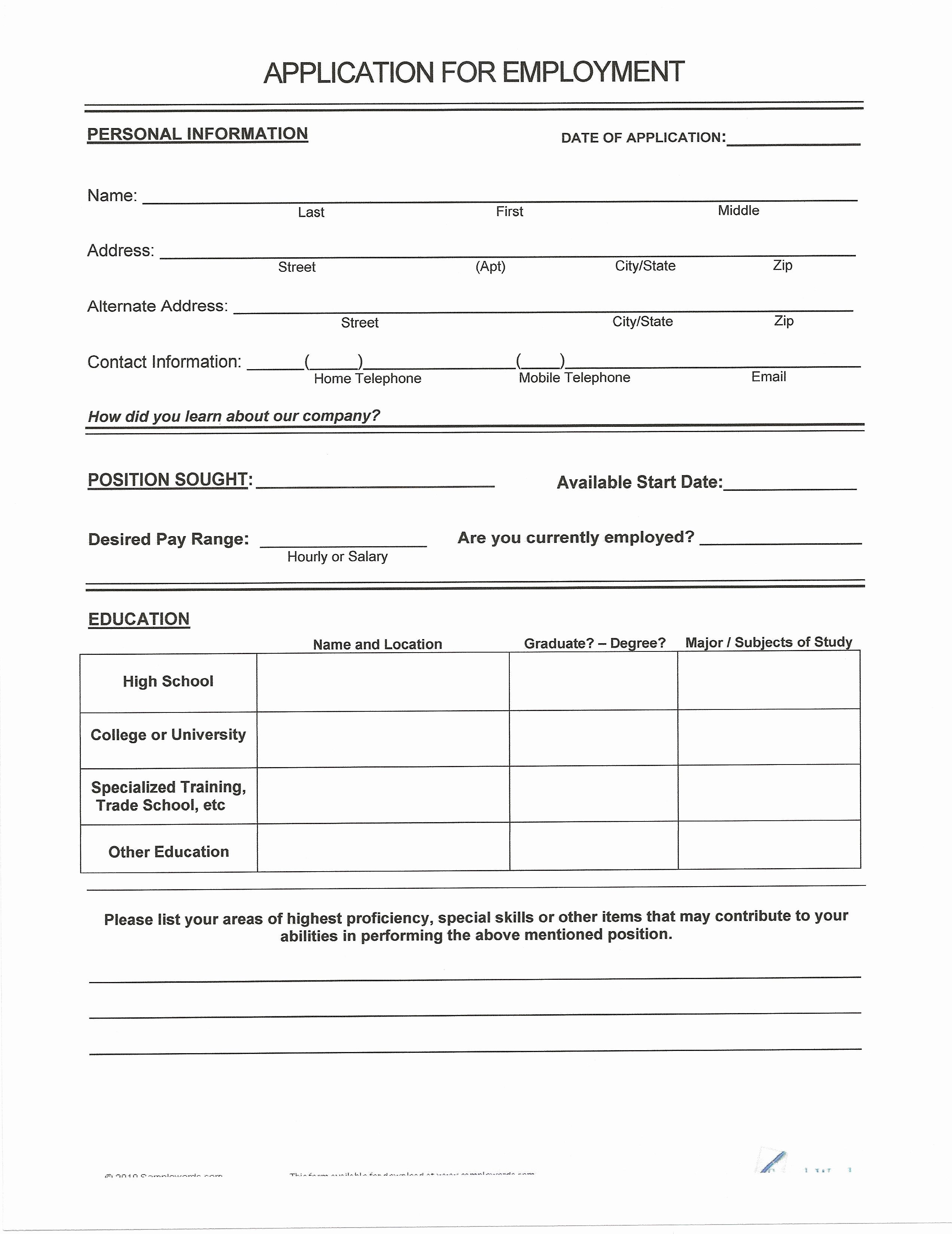 Free Printable Fill In the Blank Resume Templates Student