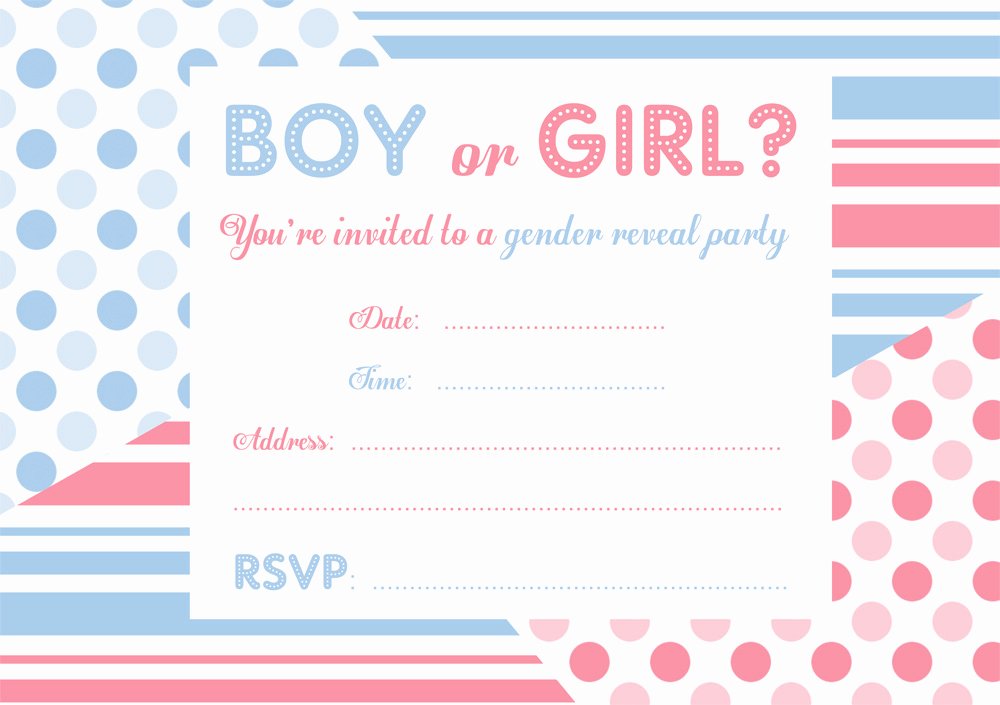 Free Printable Gender Reveal Party Invitation