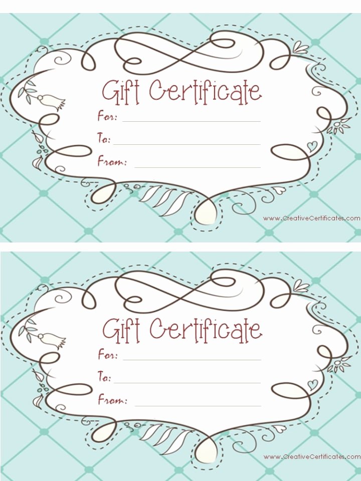 Free Printable Gift Certificate Templates Line