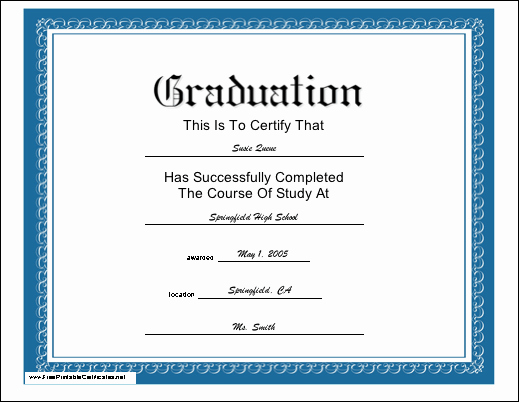 Free Printable Graduation Templates