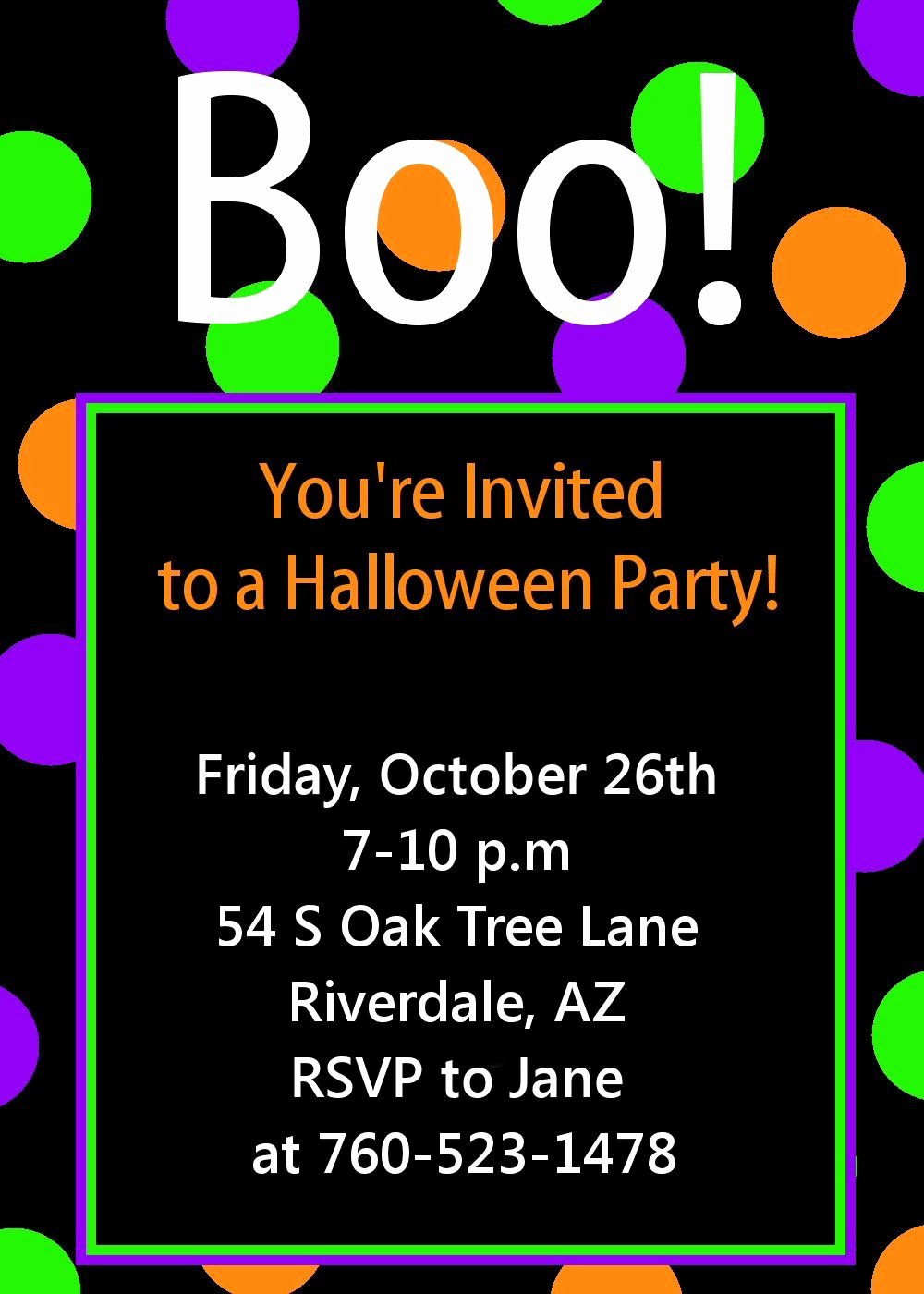 Free Printable Halloween Party Invitations Templates