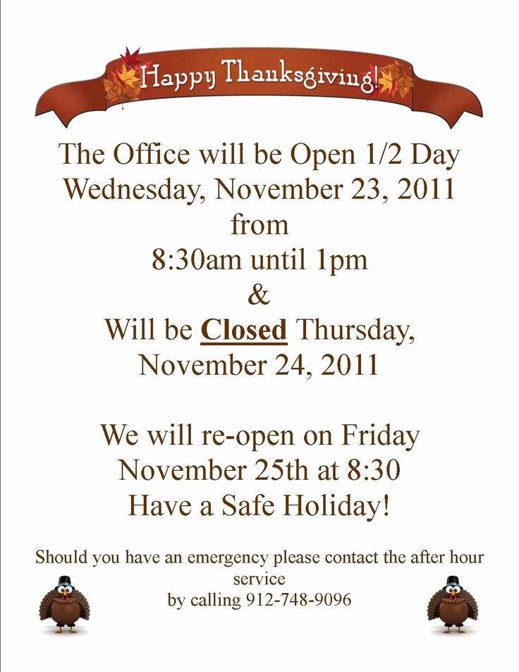 Free Printable Holiday Signs Closed