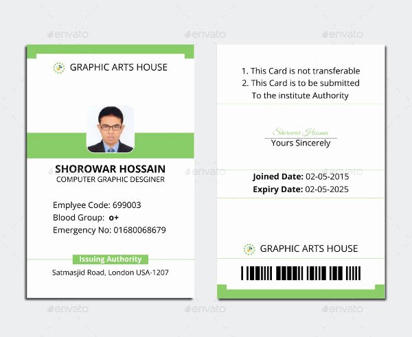 Free Printable Id Cards Templates