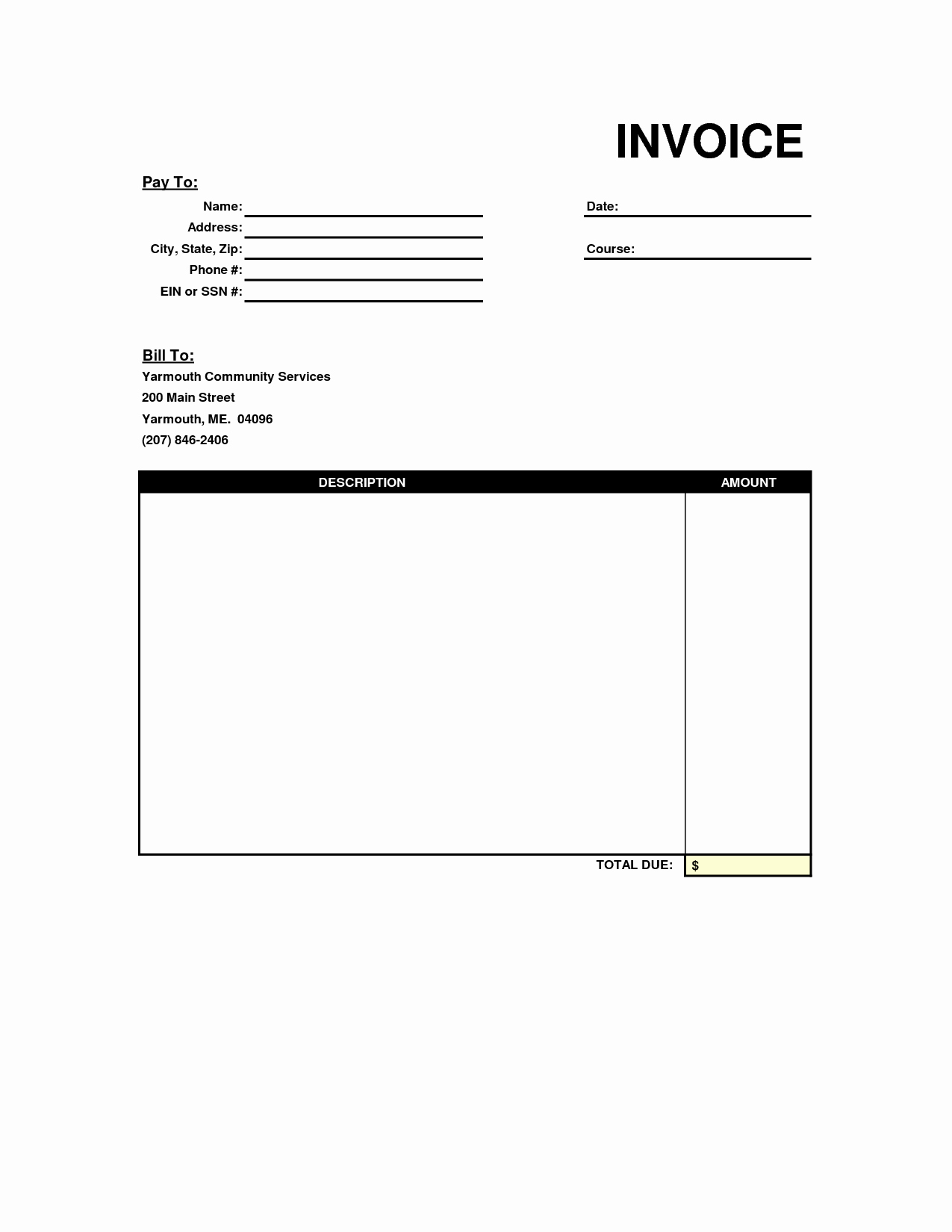 Free Printable Invoice Template Uk