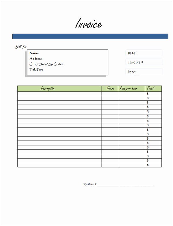 Free Printable Invoices Templates Best Template Collection