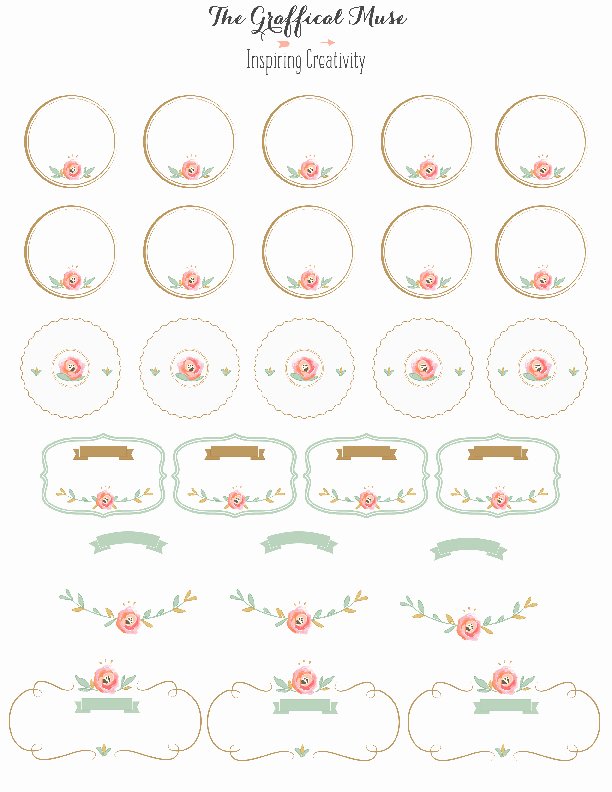 Free Printable Labels and Stickers Pink Floral Feminine