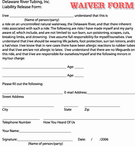 Free Printable Liability Waiver Sample form Generic