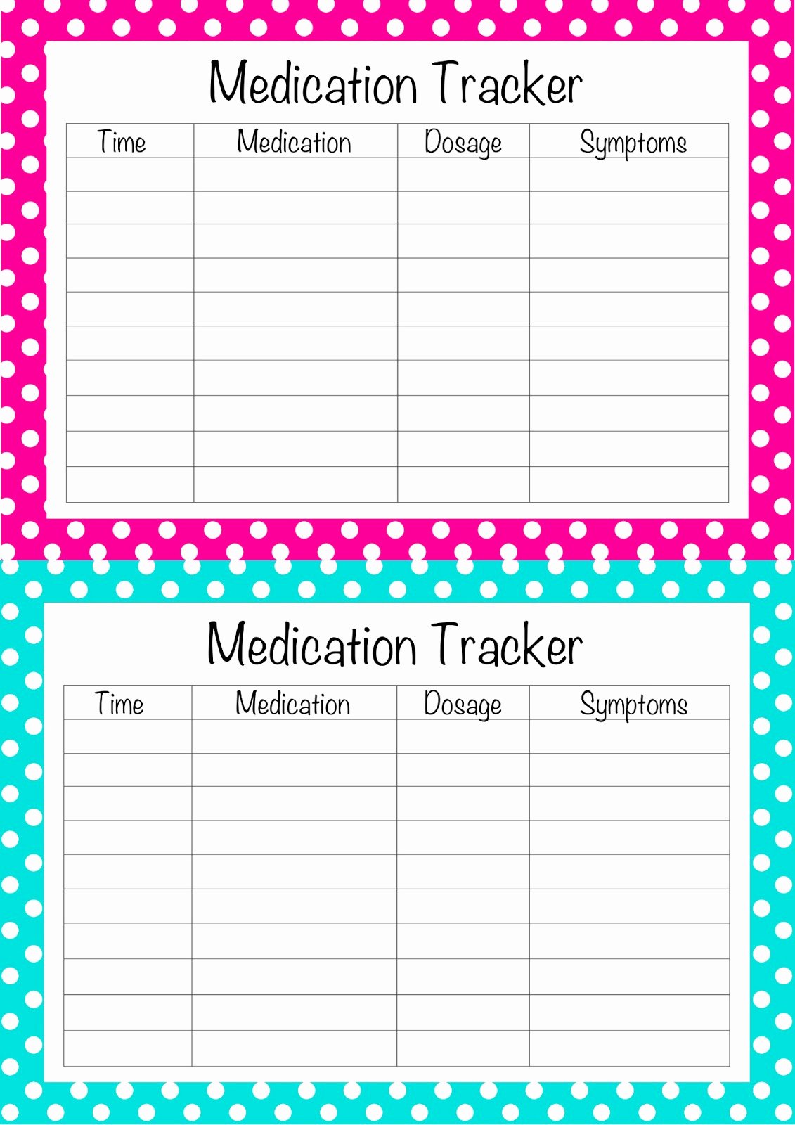 Free Printable Medication List Template I Made these