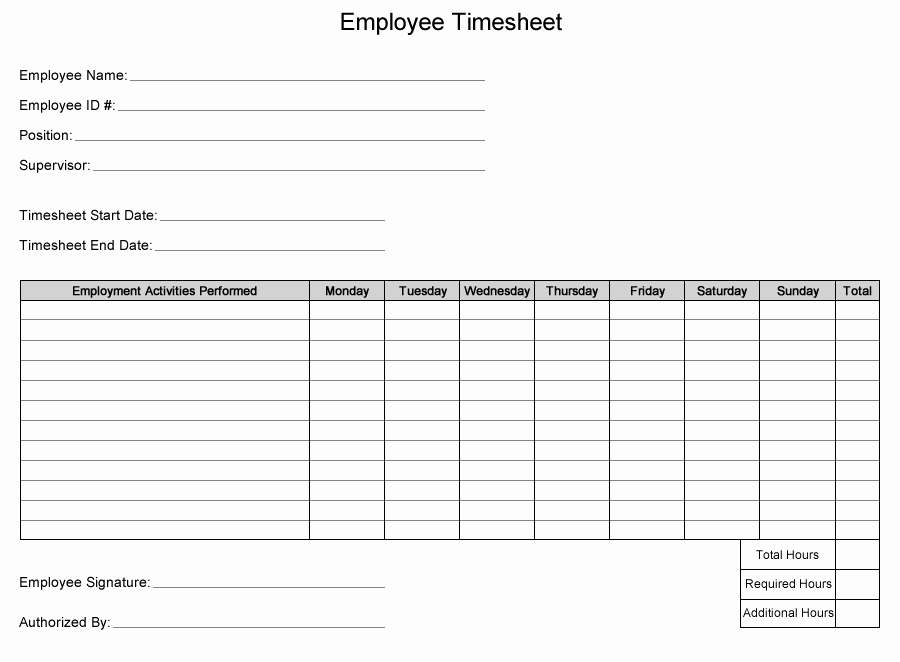 Free Printable Multiple Employee Time Sheets Printable Pages
