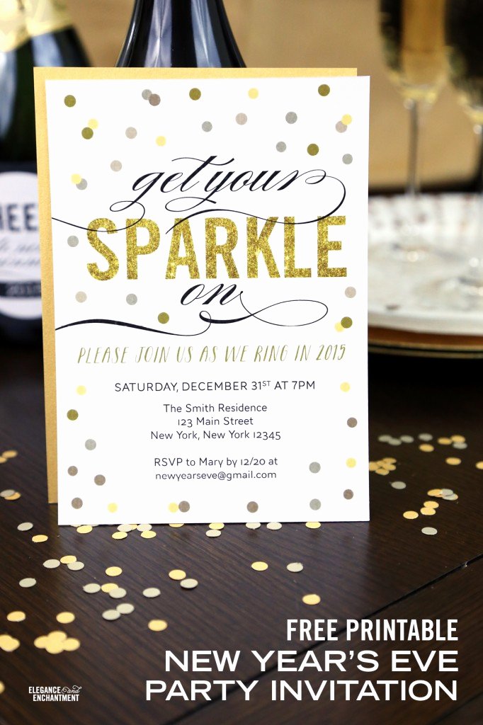 Free Printable New Year S Eve Party Invitation