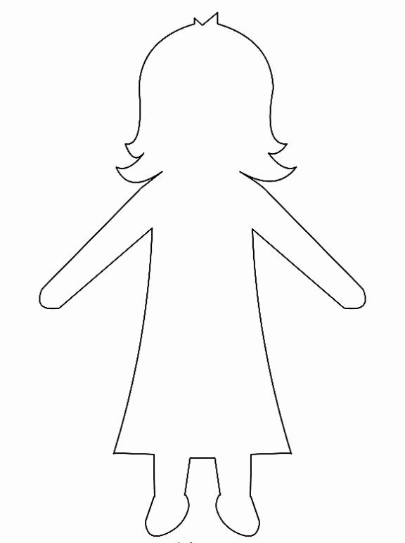 Free Printable Paper Doll Template Dresses &amp; Clothing