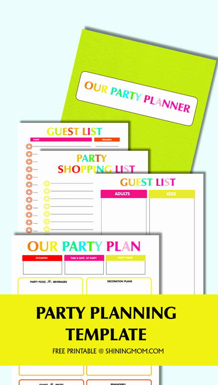 Free Printable Party Planning Template
