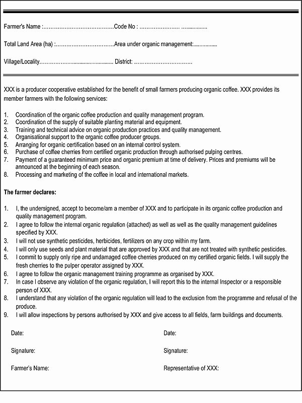Free Printable Personal Training Contract Template form