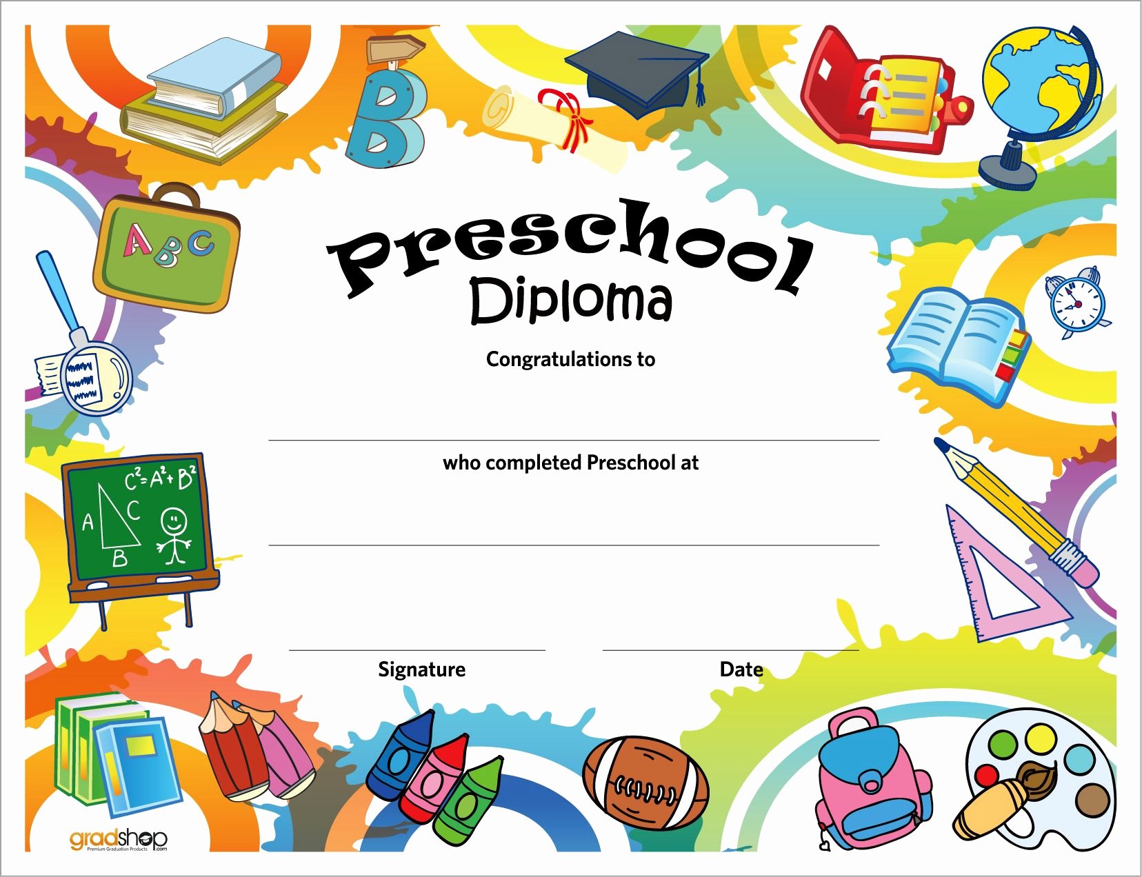 Free Printable Preschool Diplomas