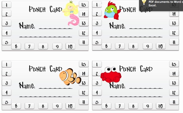 Free Printable Punch Card Template Choice Image Template
