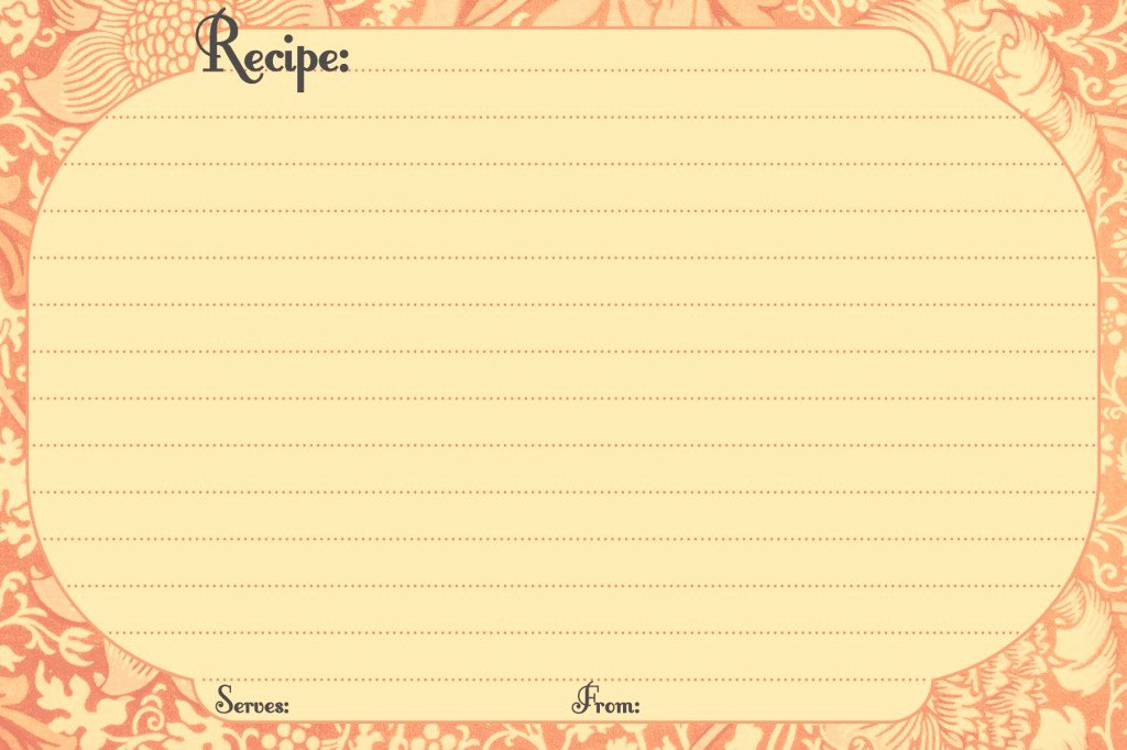 free printable recipe cards