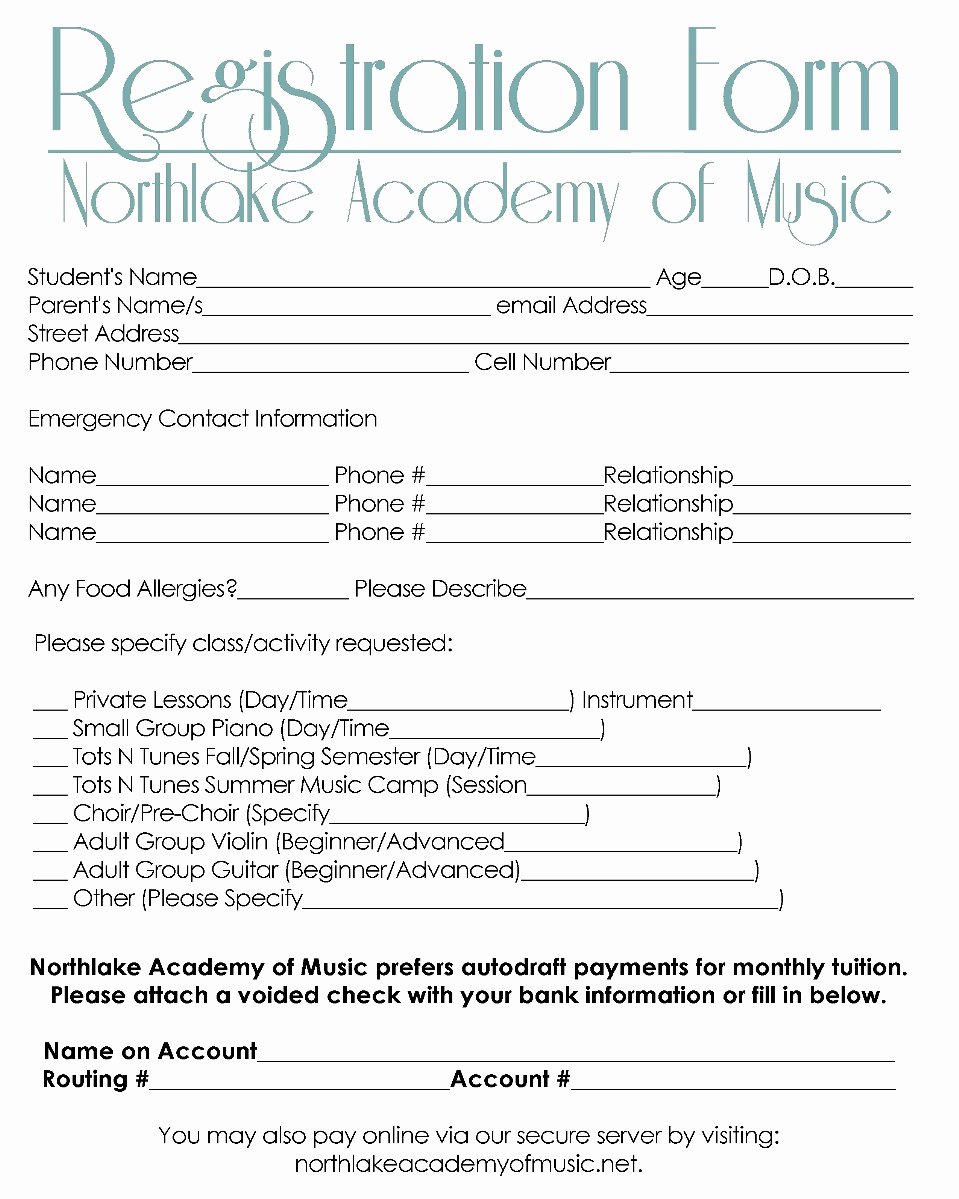 Free Printable Registration form Template Job