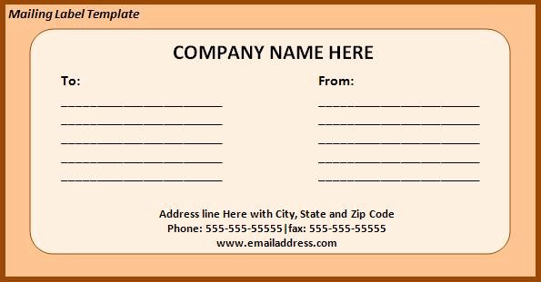 Free Printable Return &amp; Mailing Address Label Template