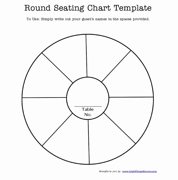Free Printable Round Seating Chart Template for